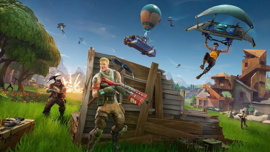 Loading screen for the battle royale mode of Fortnite 