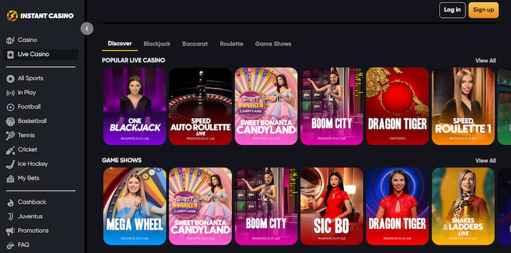 Instant Casino Live Games