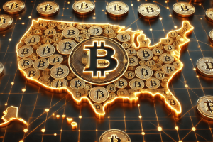 Which US states are considering establishing Bitcoin reserves. United States map creatively made of Bitcoin symbols