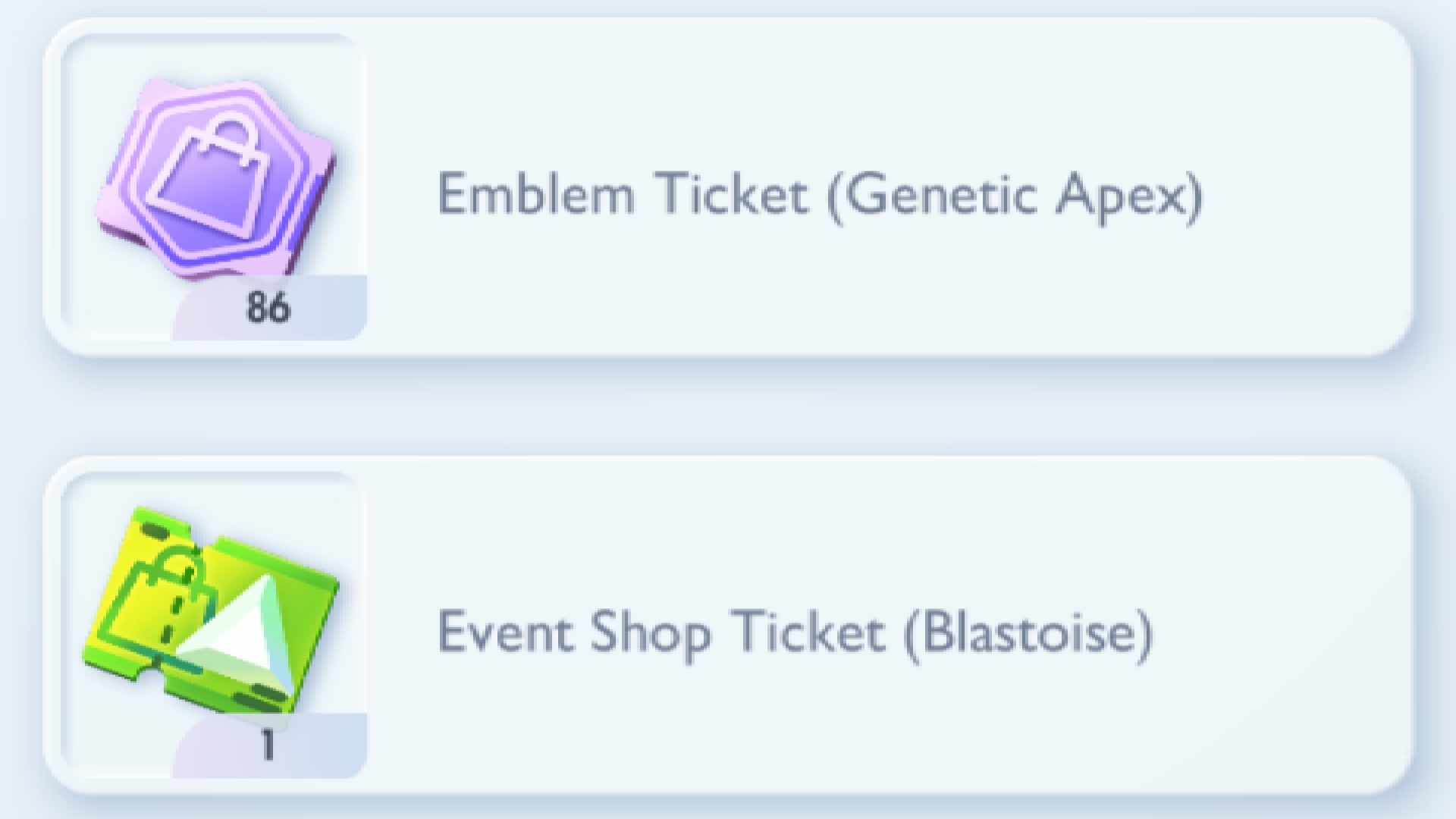 event shop ticket blastoise