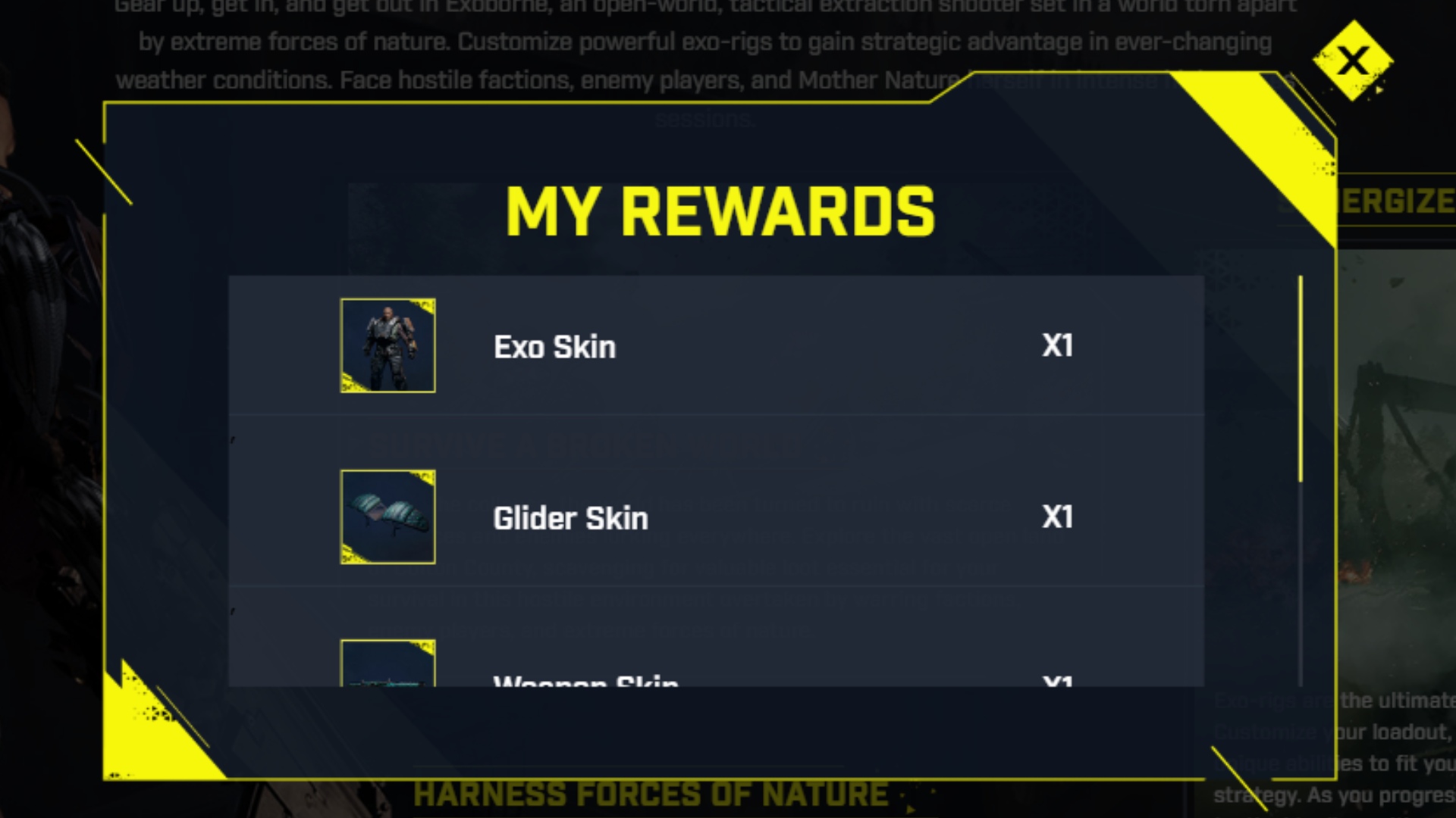 exoborne rewards