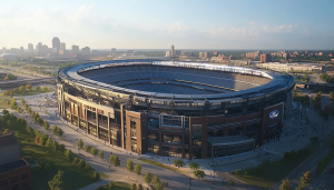 AI image to represent the Ford Field, Detroit / Latest odds and predictions as Detroit Lions host the Washington Commanders.