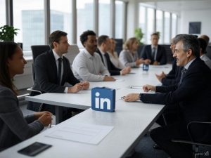 AI image to depict LinkedIn platform / LinkedIn hit with lawsuit over AI model training allegations