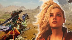 monster hunter wilds screenshot with character ovelayed