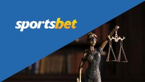 sportsbet logo and law statue thing