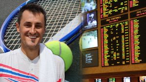 tomic, gambling hall and tennis racket