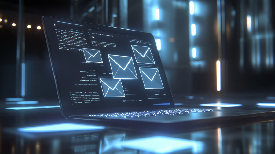 Laptop inundated with emails