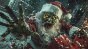 Santa Zombie loading screen from Black Ops 6 zombies mode