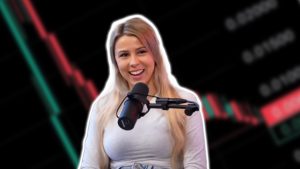 hawk tuah hailey welch on crypto background