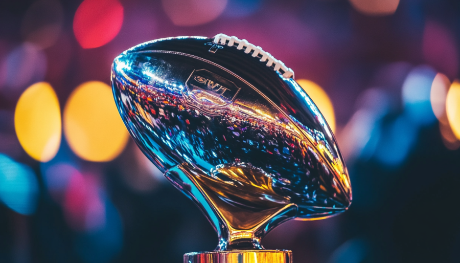 AI image to represent the NFL Super Bowl trophy / Super Bowl to be broadcast in Dolby Vision and Dolby Atmos for the first time.