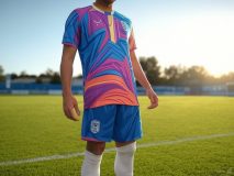 AI image to represent a soccer kit release / English soccer her Rio Ferdinand joins forces with Cifr.io to present a solution to combat counterfeit soccer jerseys.