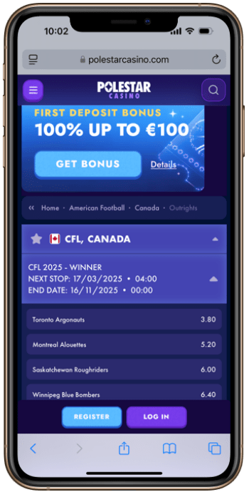 Polestar Casino CFL Betting