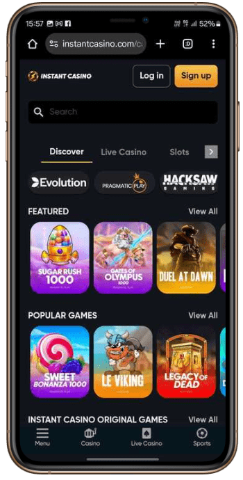 Featured Games at Instant Casino BC Alternative