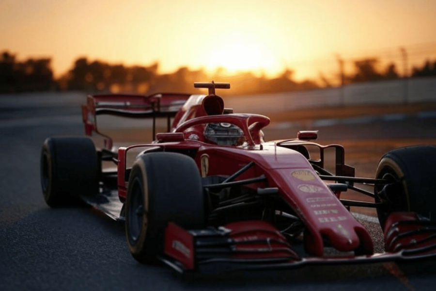 ALT Sports Data partners with Formula 1 to advance sports betting. AI image of a red Formula One car