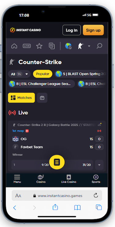 Instant Casino Counter Strike Esports Betting Australia