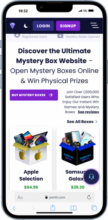 Jemlit Mystery Box Website