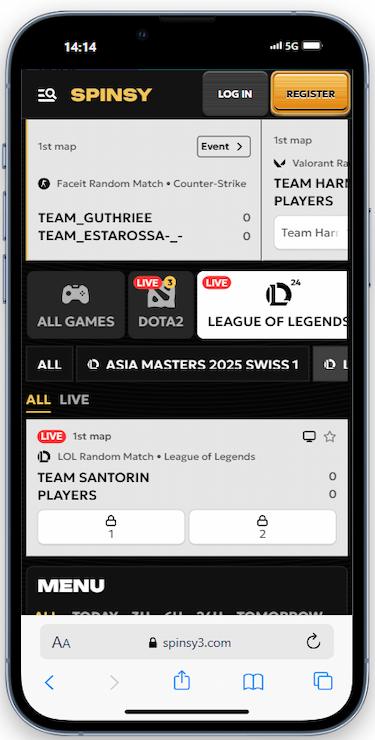 Spinsy Esports Betting Australia