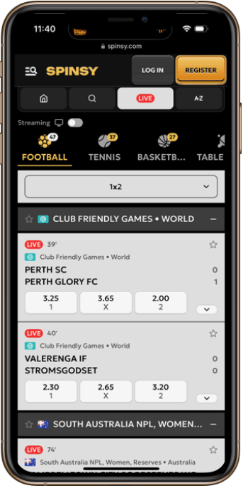 Place Live Bets