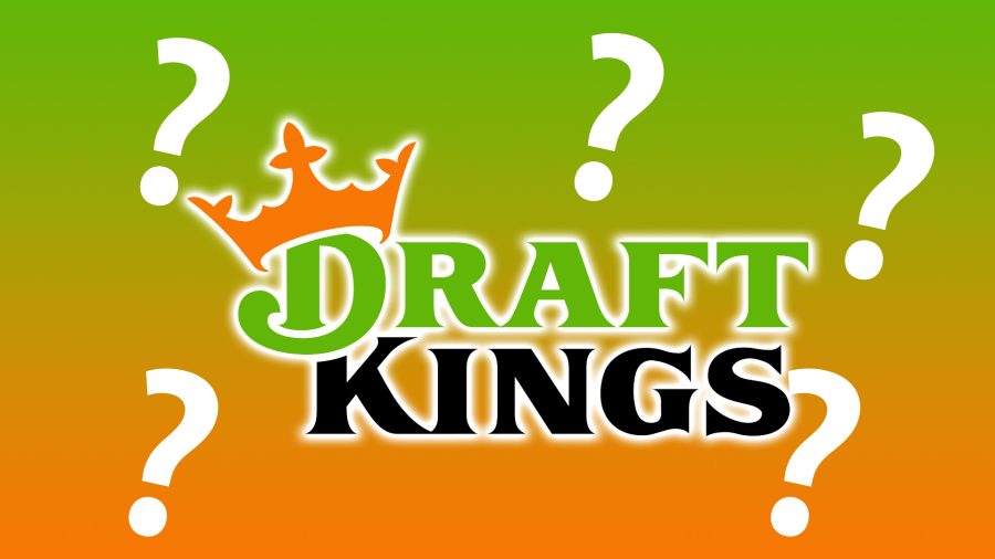 DraftKings logo with question marks