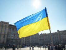 AI image to reflect a Ukrainian flag on display in Kyiv / Ukraine to introduce PlayCity, the new state gambling regulator to replace KRAIL.
