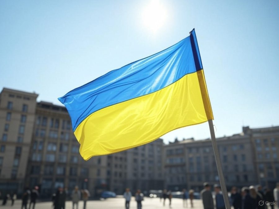 AI image to reflect a Ukrainian flag on display in Kyiv / Ukraine to introduce PlayCity, the new state gambling regulator to replace KRAIL.
