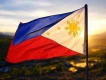 AI image to represent the Philippines flag / Philippines gaming industry secures 25% growth, year on year.
