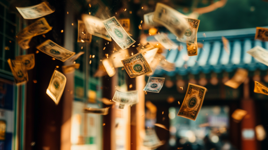 AI image to represent a lottery draw in South Korea / Doubts have been cast on the lottery draw in South Korea after the same machine produced two winners for the same draw.