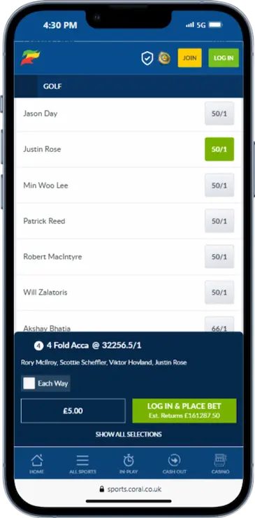 Composing A Golf Accumulator Bet