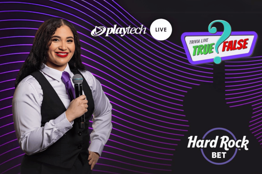 Hard Rock Bet and Playtech launch New Jersey’s first-ever live trivia game show. Promo image of Playtech and Hard Rock Bet's new live trivia show.