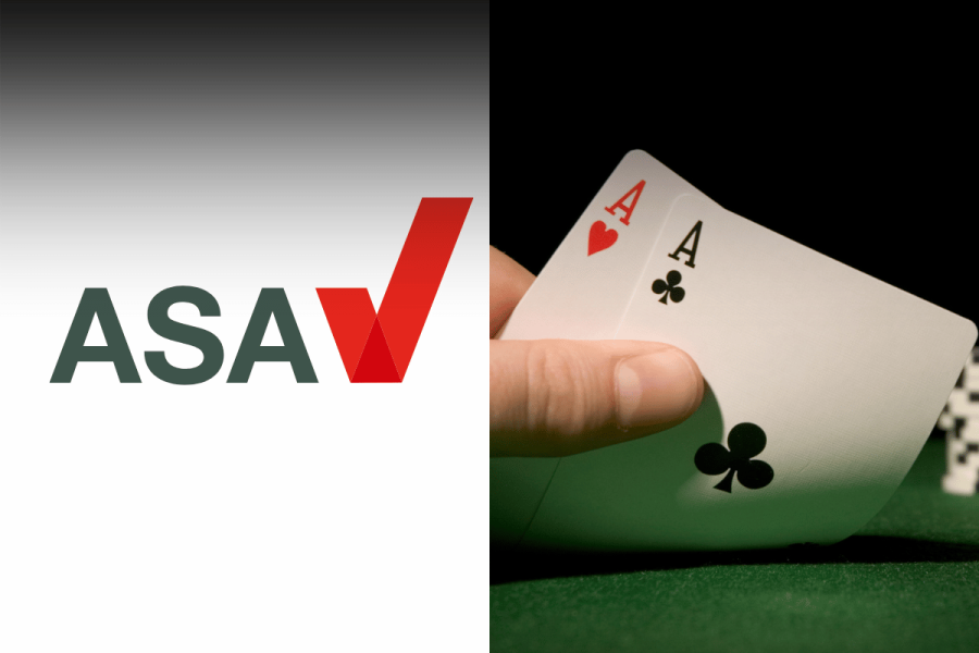 PokerStars ad banned by ASA for 'trivialising gambling' in Instagram post. ASA logo next to image of person playing poker