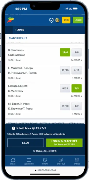 Acca Betting On Tennis