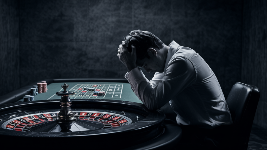 AI image to represent an individual suffering gambling harm / The Gambling Regulatory Authority of Ireland (GRAI) is “understandably concerned” about the estimates of problem gambling in the country. 