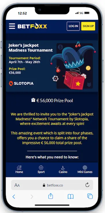 Casino Challenges and Tournaments at BetFoxx