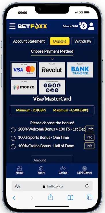 Step 2: Deposit Funds and Claim the Preferred Welcome Bonus