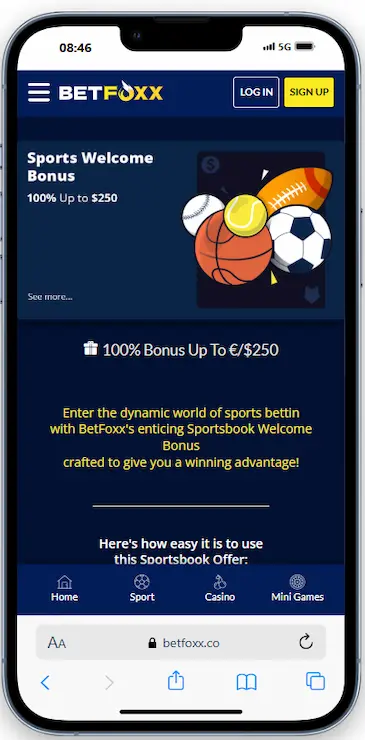 Sports Welcome Bonus from BetFoxx