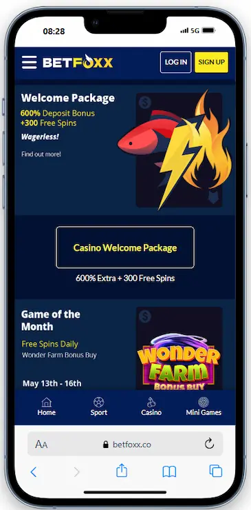 Welcome Bonus from BetFoxx