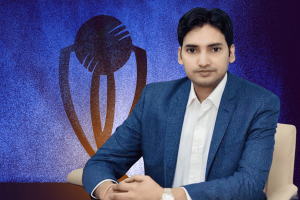EaseMyTrip CEO Nishant Pitti named in Mahadev Betting Scam probe. Nishant Pitti with an IPL trophy in the background.