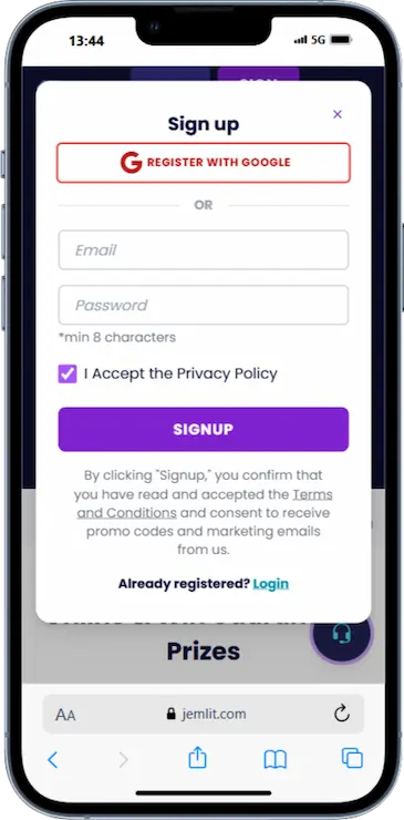 Step 2: Enter Your Email and Password