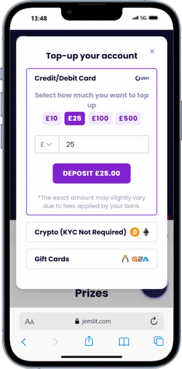 Step 4: Credit Your Account