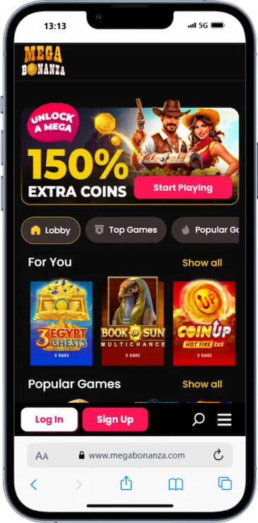 Mega Bonanza Social Gaming Website