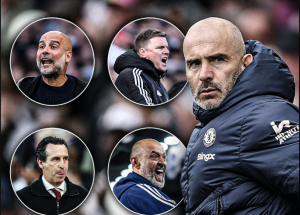  Manchester City, Newcastle United, Aston Villa, Nottingham Forest, and Chelsea as they all compete for a Top Five finish and a Champions League spot on the final day of the season, on Sunday / Premier League Top Five Odds - The race for the Champions League
