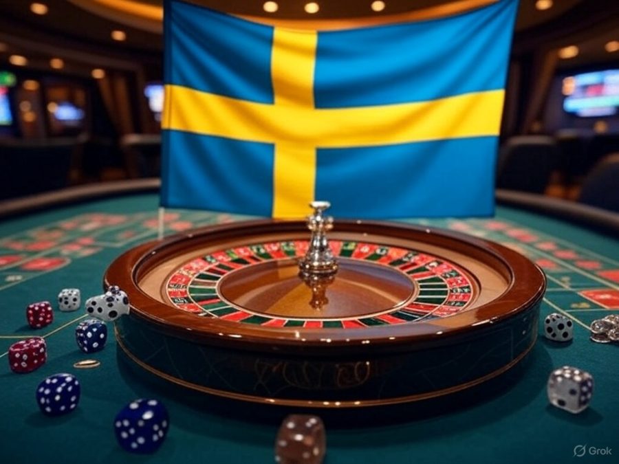 AI image of a roulette wheel with a Swedish flag in the background / Spooniker has been fined SEK10 million ($1.03m) by Spelinspektionen, the Swedish regulator, over a failure to respond to previously notified AML failures.