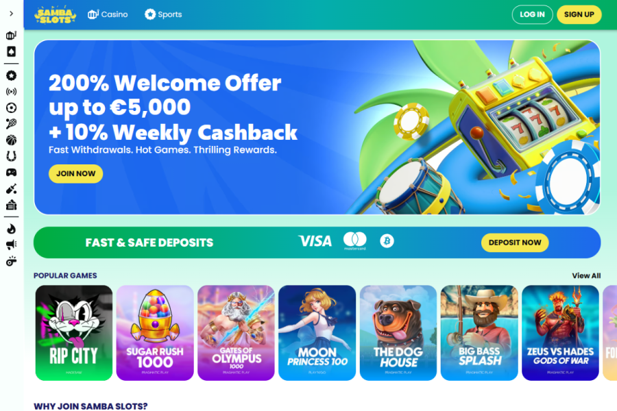 samba slots онлайн казина