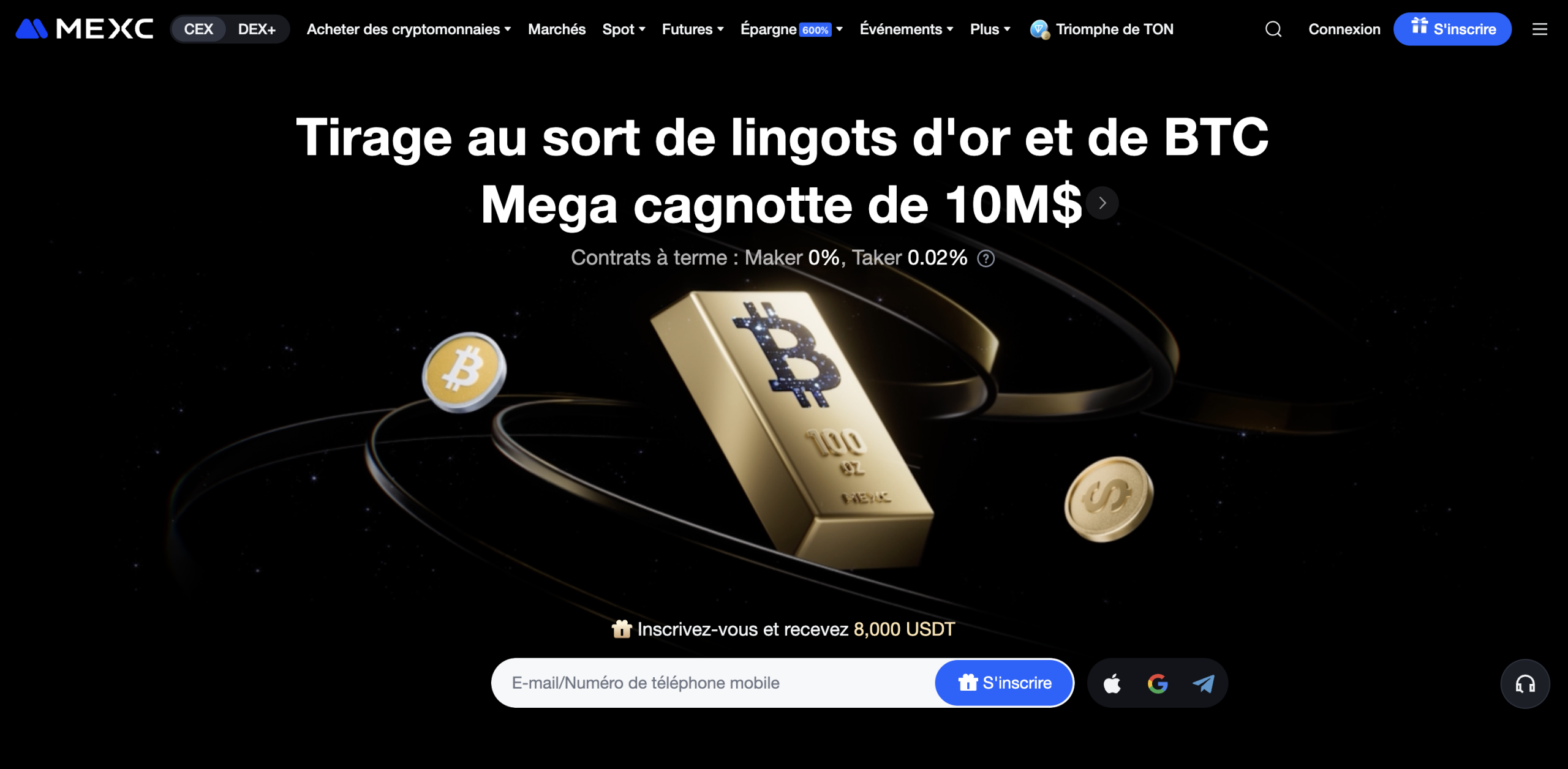 acheter crypto sans KYC avec mexc