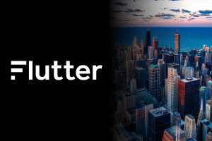 Flutter criticizes Illinois betting fee as FanDuel to add user charge. Flutter Entertainment logo against cityscape of Illinois