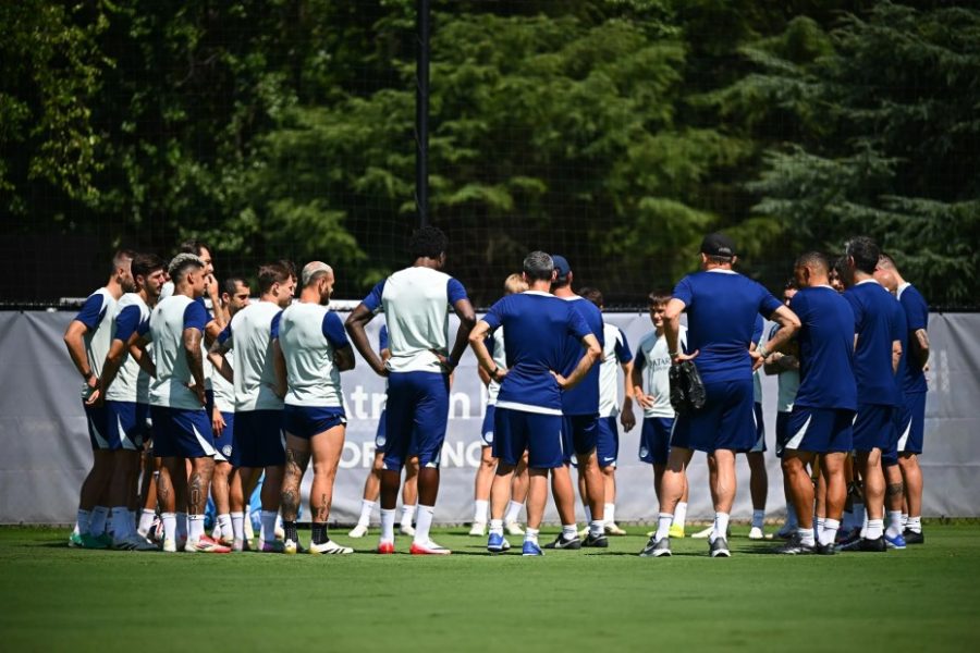 Inter Milan players in training