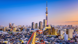 Japan passes law to ban online casinos and tackle gambling addiction. Cityscape of Tokyo.