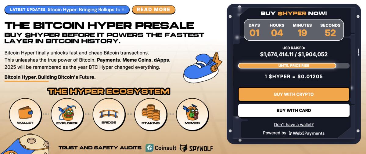 Bitcoin Hyper najlepšie kryptomeny