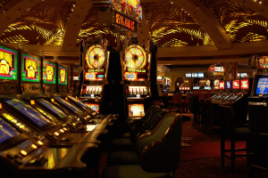 US gambling industry needs guardrails, says top Massachusetts regulator. Generic image of casino slot machines in Nevada, US.