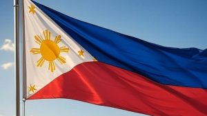 Image to represent the Philippines flag with Manila in the background / Philippines has been urged to remain vigilant against the scourge of money laundering through cryptocurrency and online gambling.